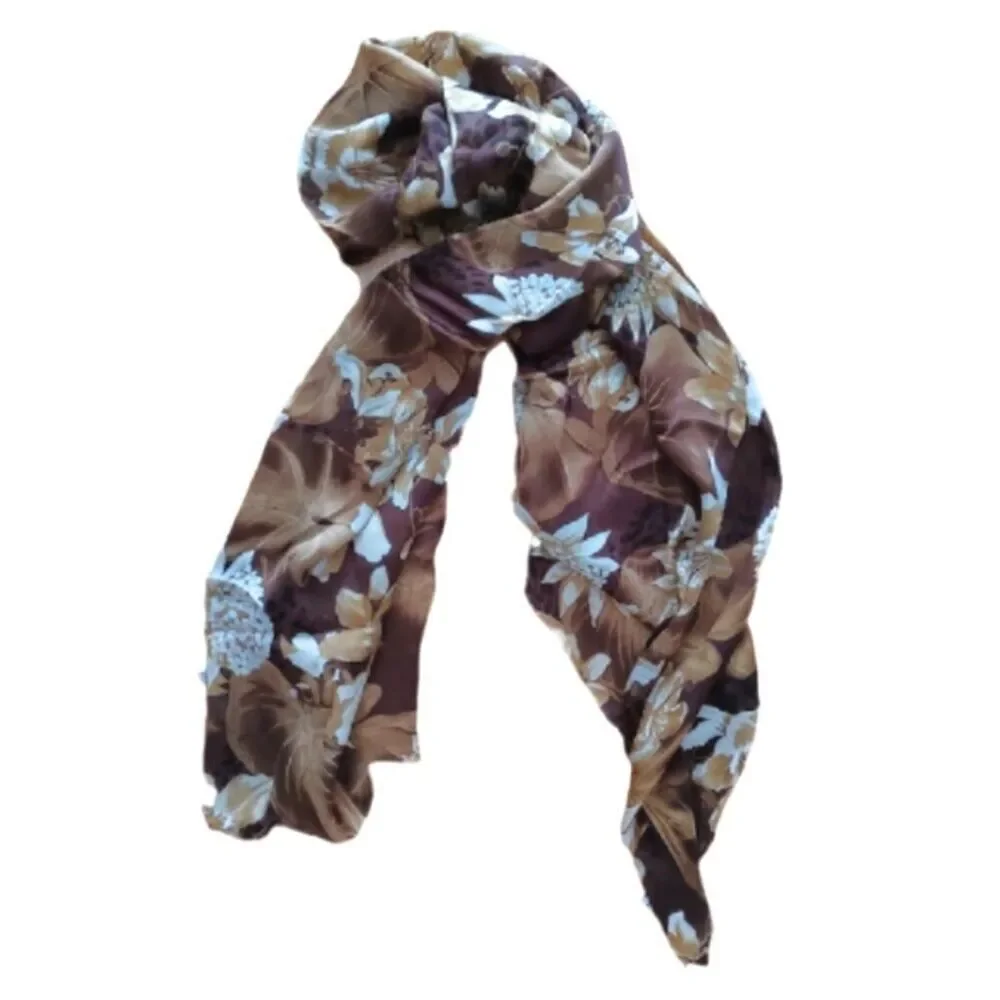 Salvatore Ferragamo silk floral long shawl scarf w/COA
